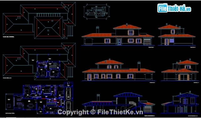 bản vẽ cad,bản vẽ biệt thự,tham khảo,mẫu biệt thự